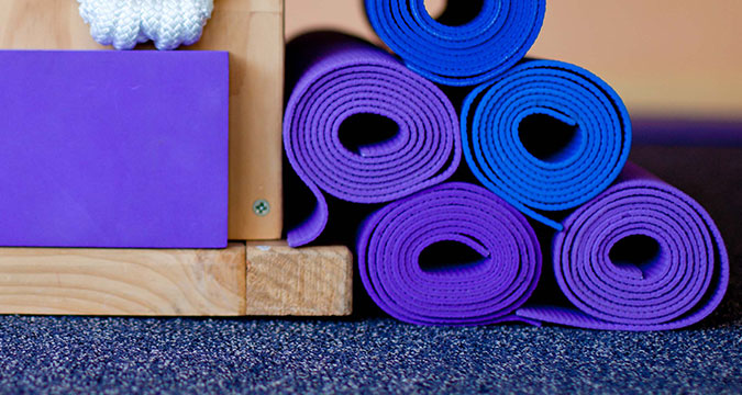 Rolled up Yoga mats